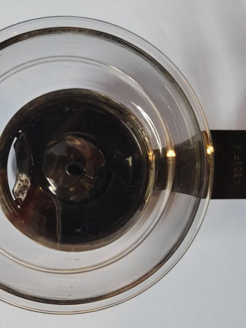 Cuisinart Clear Glass Chrome Band & Black 12 Cup Coffee Replacement Carafe Pot